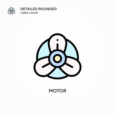 Motor vektör simgesi. Modern vektör illüstrasyon kavramları. Düzenlemesi ve kişiselleştirmesi kolay.