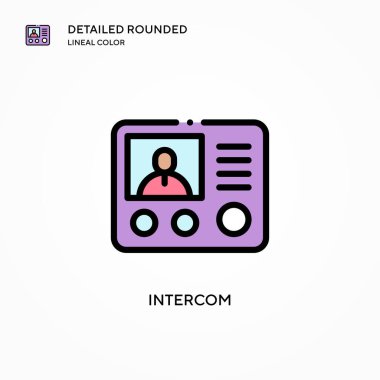 Dahili iletişim vektör simgesi. Modern vektör illüstrasyon kavramları. Düzenlemesi ve kişiselleştirmesi kolay.