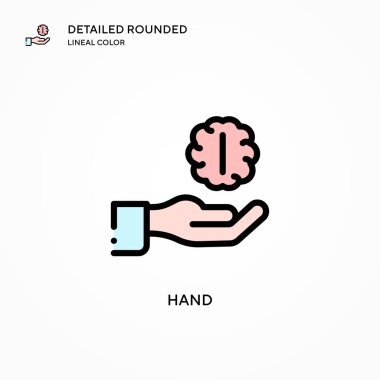 El vektör simgesi. Modern vektör illüstrasyon kavramları. Düzenlemesi ve kişiselleştirmesi kolay.