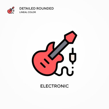 Elektronik vektör simgesi. Modern vektör illüstrasyon kavramları. Düzenlemesi ve kişiselleştirmesi kolay.