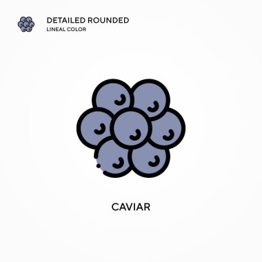 Havyar vektör simgesi. Modern vektör illüstrasyon kavramları. Düzenlemesi ve kişiselleştirmesi kolay.