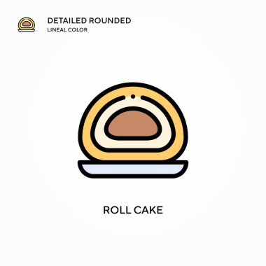 Pasta vektör simgesi. Modern vektör illüstrasyon kavramları. Düzenlemesi ve kişiselleştirmesi kolay.