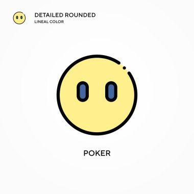 Poker vektör simgesi. Modern vektör illüstrasyon kavramları. Düzenlemesi ve kişiselleştirmesi kolay.