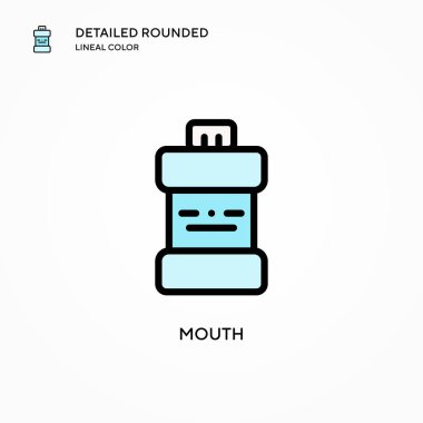 Ağız vektör simgesi. Modern vektör illüstrasyon kavramları. Düzenlemesi ve kişiselleştirmesi kolay.