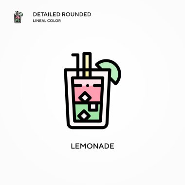Limonata vektör simgesi. Modern vektör illüstrasyon kavramları. Düzenlemesi ve kişiselleştirmesi kolay.