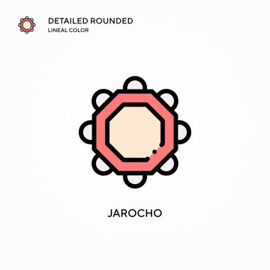 Jarocho vektör simgesi. Modern vektör illüstrasyon kavramları. Düzenlemesi ve kişiselleştirmesi kolay.