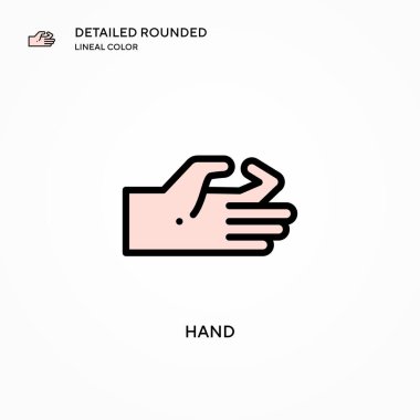 El vektör simgesi. Modern vektör illüstrasyon kavramları. Düzenlemesi ve kişiselleştirmesi kolay.