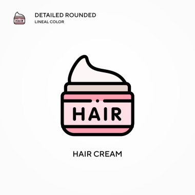 Saç kremi ikonu. Modern vektör illüstrasyon kavramları. Düzenlemesi ve kişiselleştirmesi kolay.