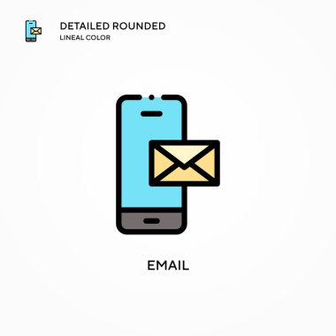 E- posta vektör simgesi. Modern vektör illüstrasyon kavramları. Düzenlemesi ve kişiselleştirmesi kolay.