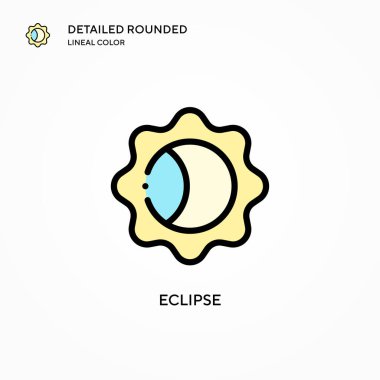 Tutulma vektör simgesi. Modern vektör illüstrasyon kavramları. Düzenlemesi ve kişiselleştirmesi kolay.