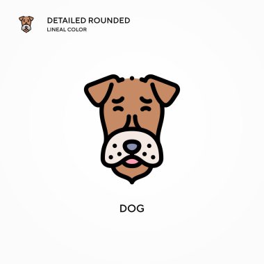 Köpek vektör simgesi. Modern vektör illüstrasyon kavramları. Düzenlemesi ve kişiselleştirmesi kolay.