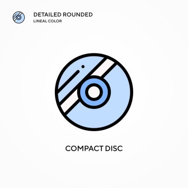 Disk vektör simgesini sıkıştırın. Modern vektör illüstrasyon kavramları. Düzenlemesi ve kişiselleştirmesi kolay.