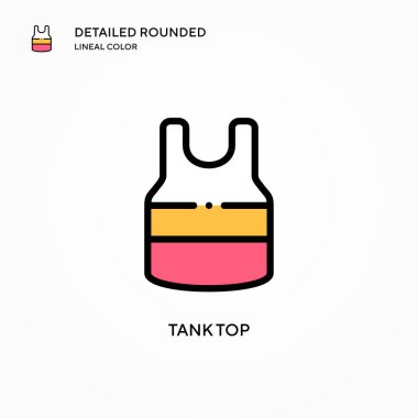 Tank üst vektör simgesi. Modern vektör illüstrasyon kavramları. Düzenlemesi ve kişiselleştirmesi kolay.