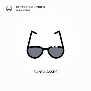 Güneş gözlüğü vektör simgesi. Modern vektör illüstrasyon kavramları. Düzenlemesi ve kişiselleştirmesi kolay.