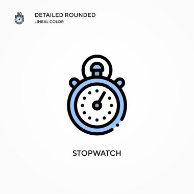 Stopwatch vektör simgesi. Modern vektör illüstrasyon kavramları. Düzenlemesi ve kişiselleştirmesi kolay.