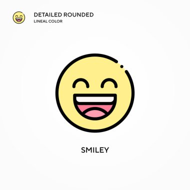 Güleç vektör simgesi. Modern vektör illüstrasyon kavramları. Düzenlemesi ve kişiselleştirmesi kolay.