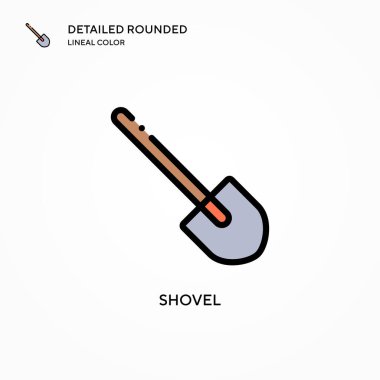 Kürek vektör simgesi. Modern vektör illüstrasyon kavramları. Düzenlemesi ve kişiselleştirmesi kolay.