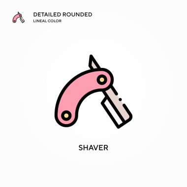 Shaver vektör simgesi. Modern vektör illüstrasyon kavramları. Düzenlemesi ve kişiselleştirmesi kolay.