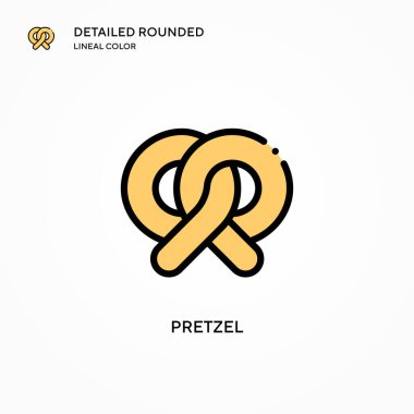 Simit vektör simgesi. Modern vektör illüstrasyon kavramları. Düzenlemesi ve kişiselleştirmesi kolay.