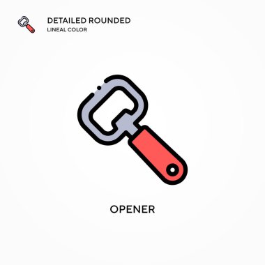 Açıcı vektör simgesi. Modern vektör illüstrasyon kavramları. Düzenlemesi ve kişiselleştirmesi kolay.