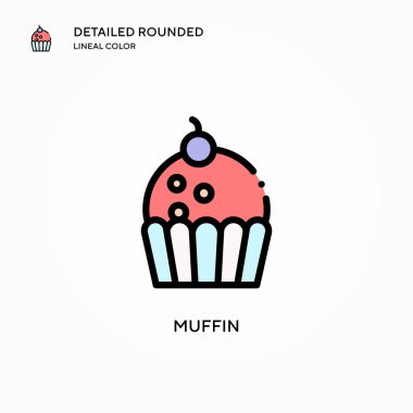 Kek vektör simgesi. Modern vektör illüstrasyon kavramları. Düzenlemesi ve kişiselleştirmesi kolay.