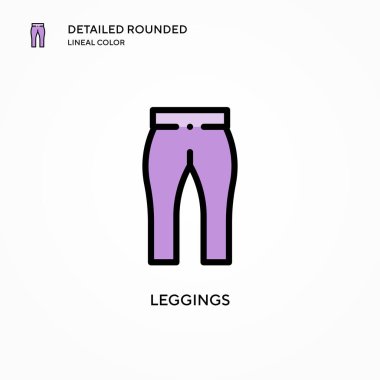 Deri giyim vektör simgesi. Modern vektör illüstrasyon kavramları. Düzenlemesi ve kişiselleştirmesi kolay.