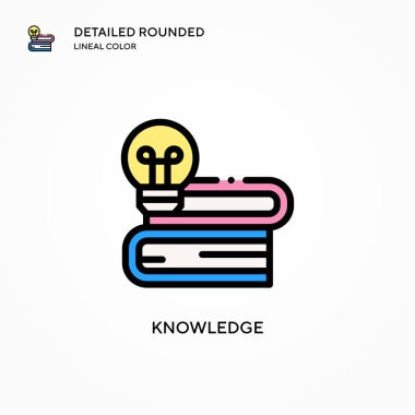 Bilgi vektör simgesi. Modern vektör illüstrasyon kavramları. Düzenlemesi ve kişiselleştirmesi kolay.