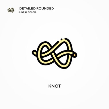 Düğüm vektör simgesi. Modern vektör illüstrasyon kavramları. Düzenlemesi ve kişiselleştirmesi kolay.