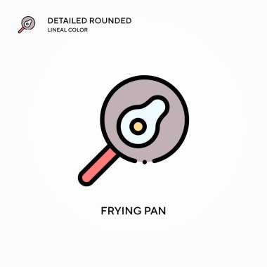 Tava vektör simgesi kızartılıyor. Modern vektör illüstrasyon kavramları. Düzenlemesi ve kişiselleştirmesi kolay.