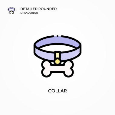 Yaka vektör simgesi. Modern vektör illüstrasyon kavramları. Düzenlemesi ve kişiselleştirmesi kolay.