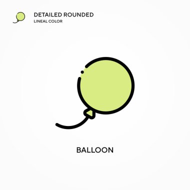 Balon vektör simgesi. Modern vektör illüstrasyon kavramları. Düzenlemesi ve kişiselleştirmesi kolay.