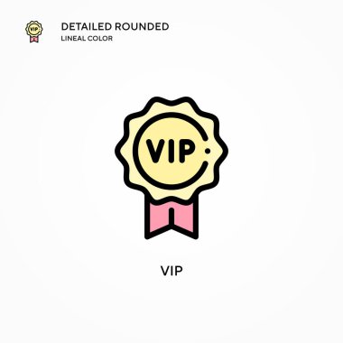 Vip vektör simgesi. Modern vektör illüstrasyon kavramları. Düzenlemesi ve kişiselleştirmesi kolay.