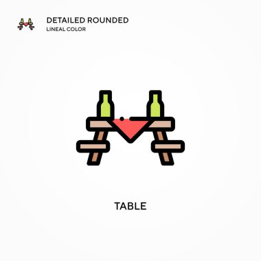 Tablo vektör simgesi. Modern vektör illüstrasyon kavramları. Düzenlemesi ve kişiselleştirmesi kolay.