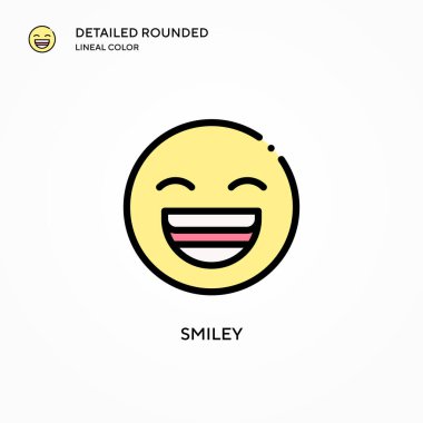 Güleç vektör simgesi. Modern vektör illüstrasyon kavramları. Düzenlemesi ve kişiselleştirmesi kolay.