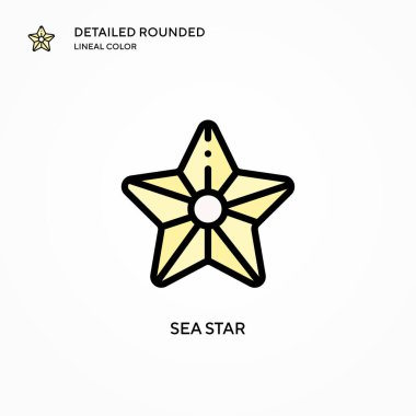 Deniz yıldızı vektör simgesi. Modern vektör illüstrasyon kavramları. Düzenlemesi ve kişiselleştirmesi kolay.