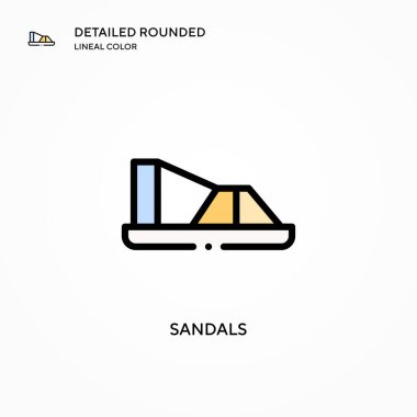 Sandals vektör simgesi. Modern vektör illüstrasyon kavramları. Düzenlemesi ve kişiselleştirmesi kolay.