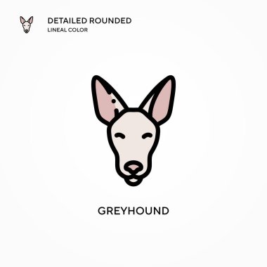 Tazı vektör simgesi. Modern vektör illüstrasyon kavramları. Düzenlemesi ve kişiselleştirmesi kolay.