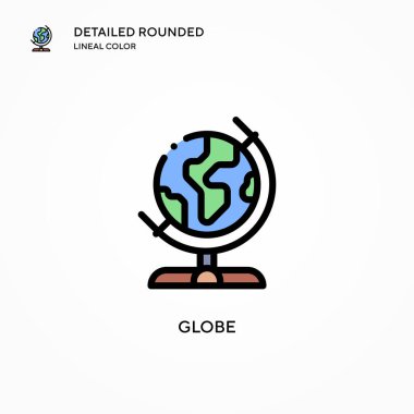 Dünya vektör simgesi. Modern vektör illüstrasyon kavramları. Düzenlemesi ve kişiselleştirmesi kolay.