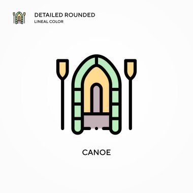 Kano vektör simgesi. Modern vektör illüstrasyon kavramları. Düzenlemesi ve kişiselleştirmesi kolay.