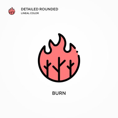 Vektör simgesini yak. Modern vektör illüstrasyon kavramları. Düzenlemesi ve kişiselleştirmesi kolay.