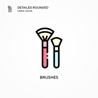 Fırça vektör simgesi. Modern vektör illüstrasyon kavramları. Düzenlemesi ve kişiselleştirmesi kolay.