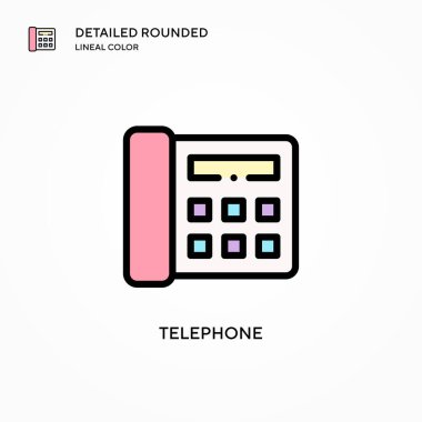 Telefon vektör simgesi. Modern vektör illüstrasyon kavramları. Düzenlemesi ve kişiselleştirmesi kolay.