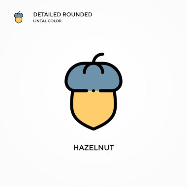 Fındık vektör simgesi. Modern vektör illüstrasyon kavramları. Düzenlemesi ve kişiselleştirmesi kolay.