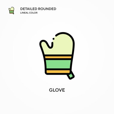 Eldiven vektör simgesi. Modern vektör illüstrasyon kavramları. Düzenlemesi ve kişiselleştirmesi kolay.