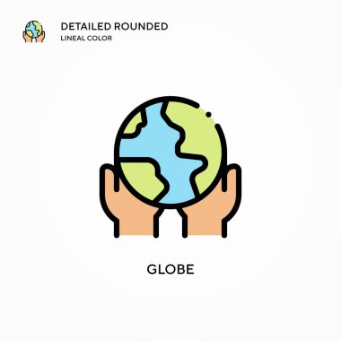 Dünya vektör simgesi. Modern vektör illüstrasyon kavramları. Düzenlemesi ve kişiselleştirmesi kolay.