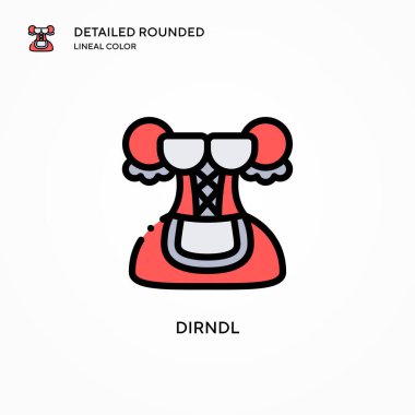 Dirndl vektör simgesi. Modern vektör illüstrasyon kavramları. Düzenlemesi ve kişiselleştirmesi kolay.