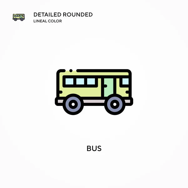Icono Vector Bus Conceptos Modernos Ilustración Vectorial Fácil Editar Personalizar — Vector de stock