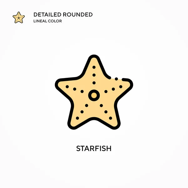 Ícone Vetorial Starfish Conceitos Modernos Ilustração Vetorial Fácil Editar Personalizar — Vetor de Stock