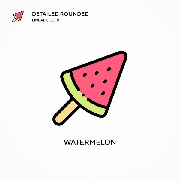 Watermeloen Vector Icoon Moderne Vector Illustratie Concepten Eenvoudig Bewerken Aan — Stockvector