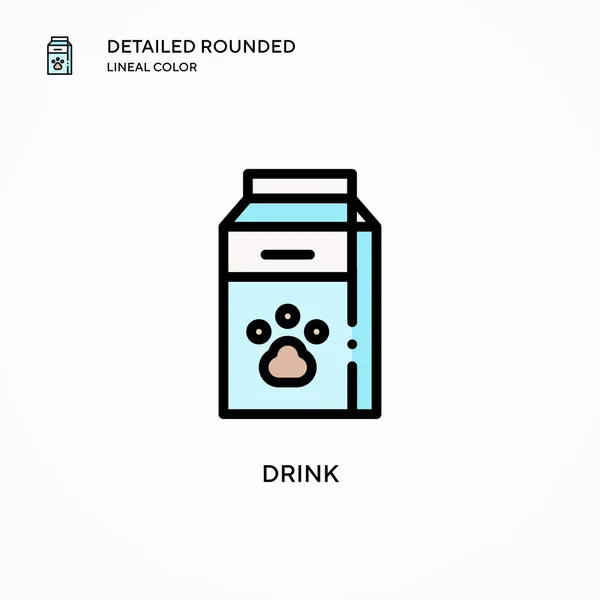 Beber Icono Vectorial Conceptos Modernos Ilustración Vectorial Fácil Editar Personalizar — Vector de stock